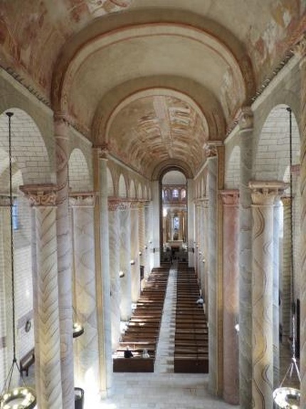 Voûte romane de l'église de l'abbaye de  Saint Savin